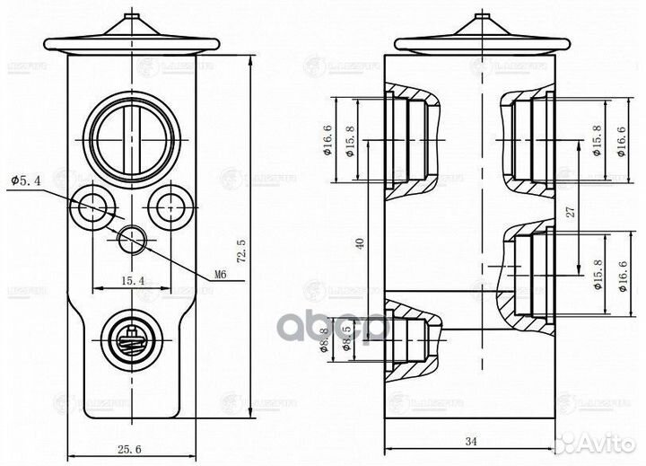 Клапан расш. кондиционера (трв) mazda 6 (02) /C