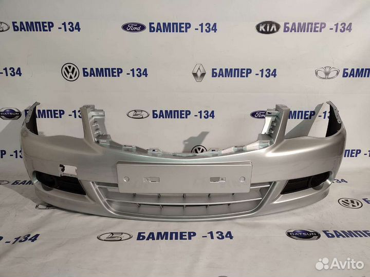 Бампер передний nissan almera G15 серебристый