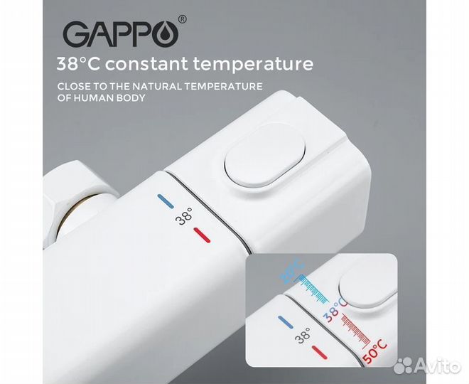 Душевая стойка с термостатом gappo G2491-8