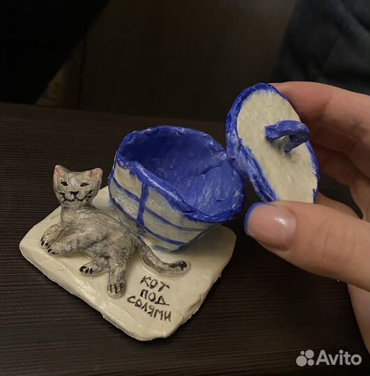 Солонка из белой глины