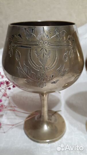 Бокал Индия мельхиор ложки юммет мельх. с сер