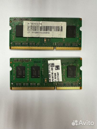 Память бу sodimm DDR3L 14900S 4 gb Micron