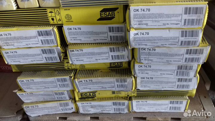 Продам из наличия электроды esab ок 74.70