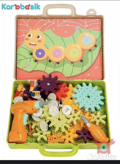 Конструктор с шуруповертом и шестеренками