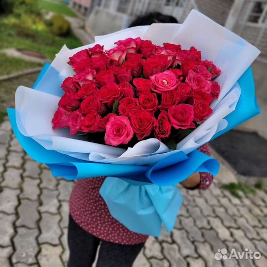 51 роза цветы букеты доставка 25 55 101 роза