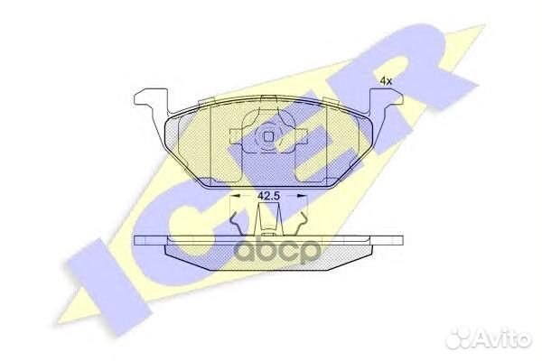 181184 колодки дисковые передние Audi A3 1.6