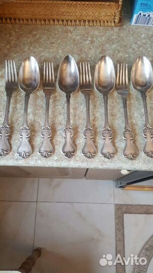 Столовое серебро 84 пр