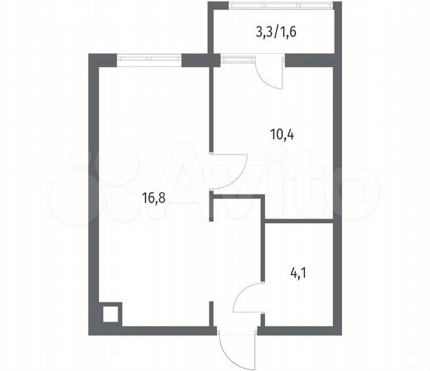 1-к. квартира, 36,7 м², 3/5 эт.