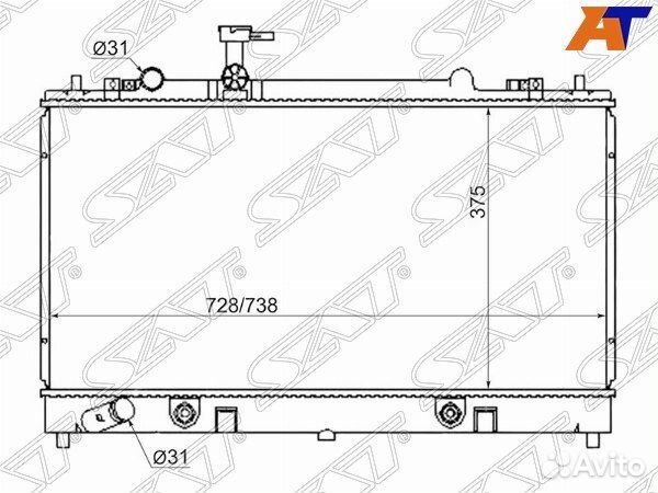 Радиатор mazda, mazda 6, mazda 6 wagon, mazda 6/at