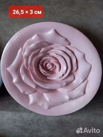 3D Роза панно из гипса