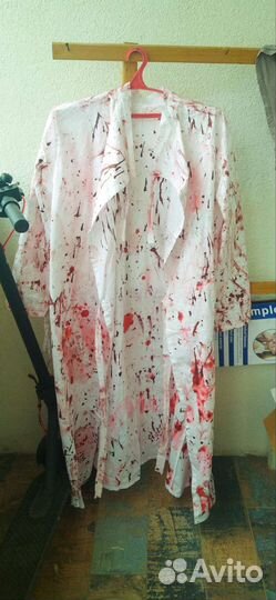 Медицинский халат на Хеллоуин ткань хлопок
