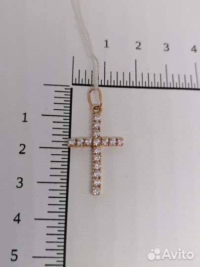 Подвеска с синтетическим камнем Золото