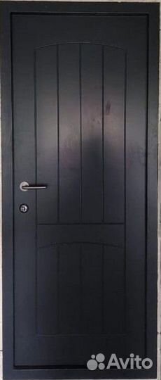 Дверь входная тёплая из массива в финском стиле.М7