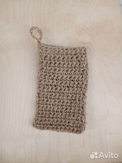 Мочалка джутовая для сухого массажа и для бани