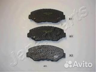 Колодки тормозные передние japanparts PA-401AF