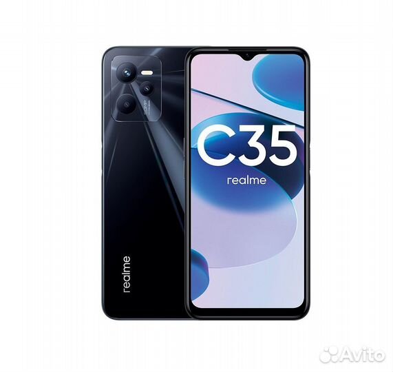 Realme C35, 4/128 черный, новый