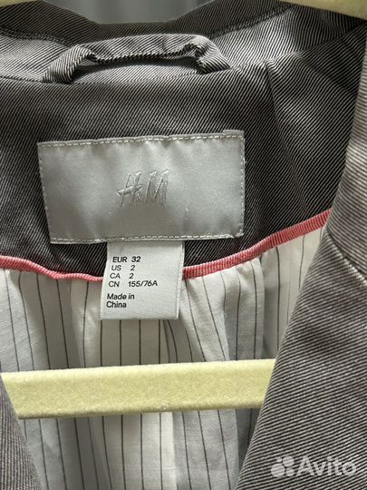 Пиджак hm серый