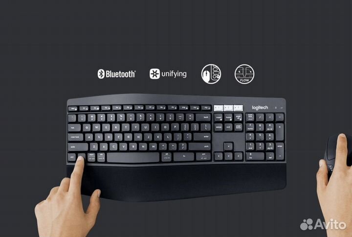 Logitech беспроводная клавиатура +мышь