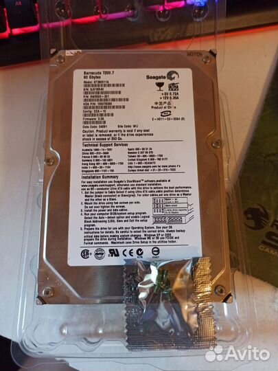 Жёсткий диск Seagate Barracuda 80 гб ST380011A