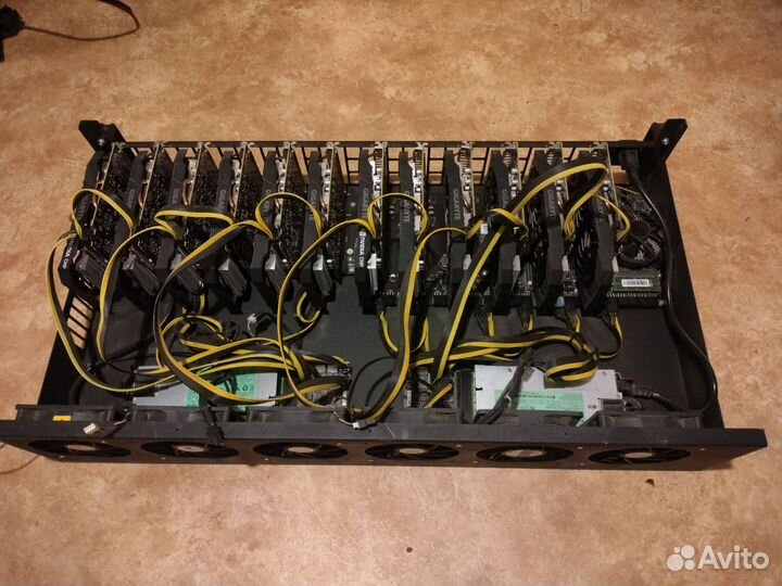 Риг из CMP 30hx в продувном корпусе