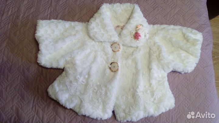 Накидка меховая для девочки