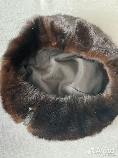 Берет из натурального меха норки