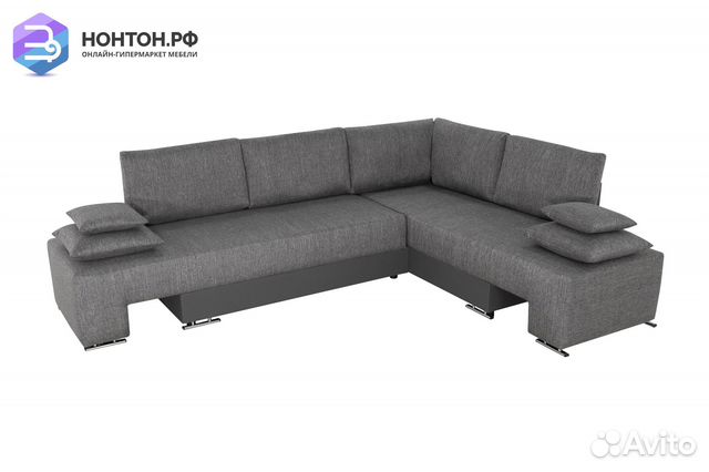 Диван угловой трансформер Премьер серый