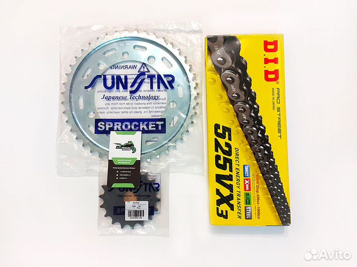 Цепь и звезды на BMW S1000RR 2012-2017