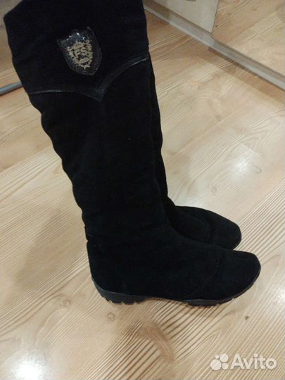 Сапоги натуральная замша