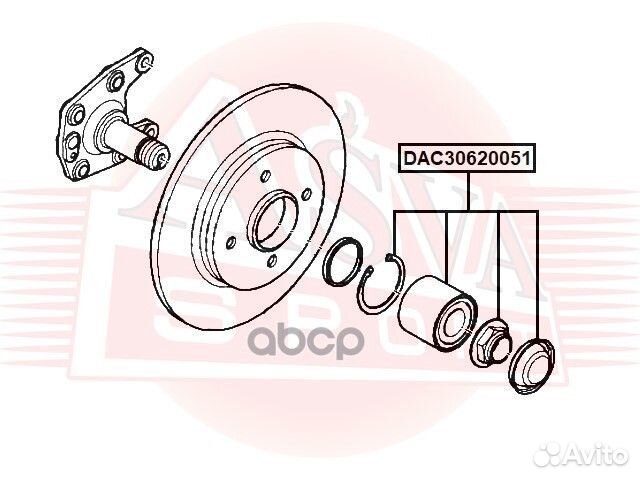 Подшипник ступичный задний DAC30620051 asva