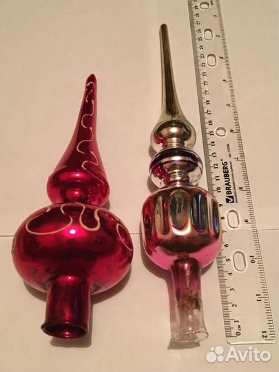 Ёлочные игрушки СССР Макушка, навершие с фосфором