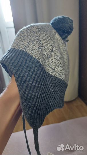Бронь. Шапка и варежки hm 98-104 на флисе новые