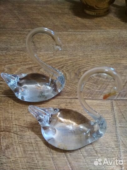 Лебеди из хрусталя СССР