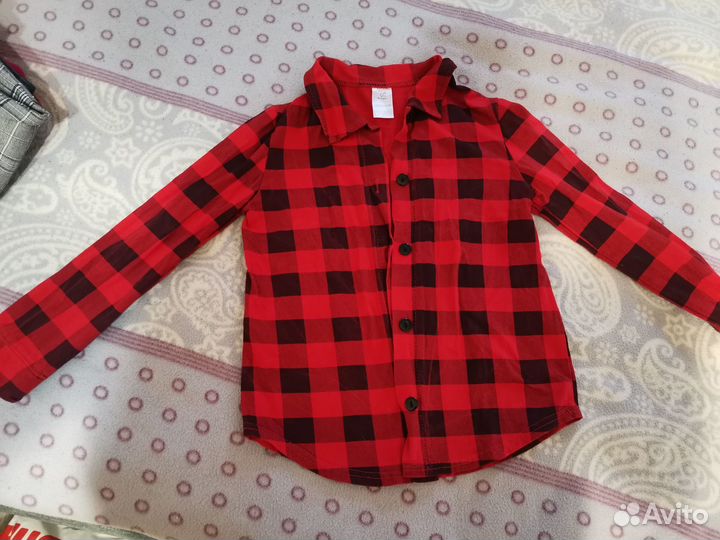 Рубашка в клетку детская