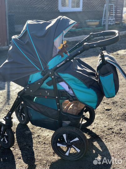 Коляска 3 в 1 verdi sonic бирюзовый