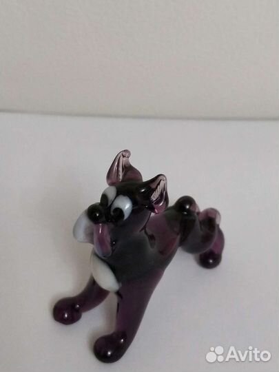 Стеклянные цветные зверюшки игрушки