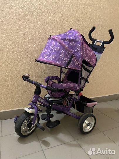 Детский трехколесный велосипед коляска