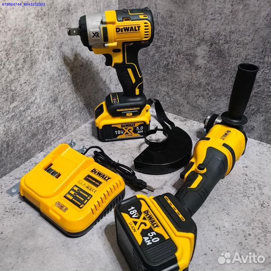 Болгарка ушм + Гайковерт Dewalt аккумуляторные 2в1