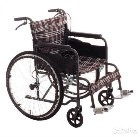 Кресло-коляска с тормозами для сопровождающих