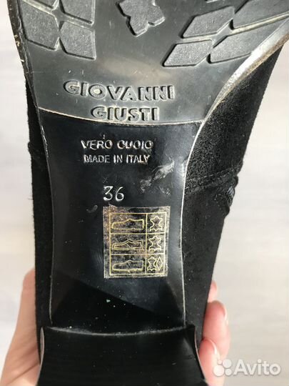 Сапоги зимние замшевые Италия