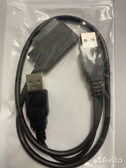 Переходник USB 2.0 - Slimline SATA 6p+7p