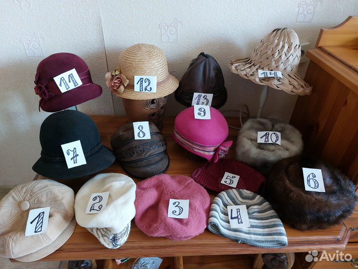 Стильные шляпы, береты, норковые шапки