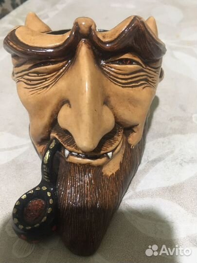 Пепельница гипсовый чёрт