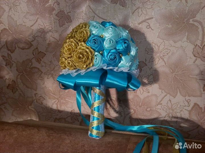 Свадебный брошь-букет