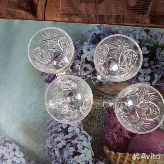 Фужеры хрустальные СССР, 4 шт