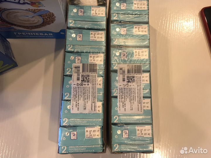 Кисломолочная смесь агуша 2 сухая+2каши