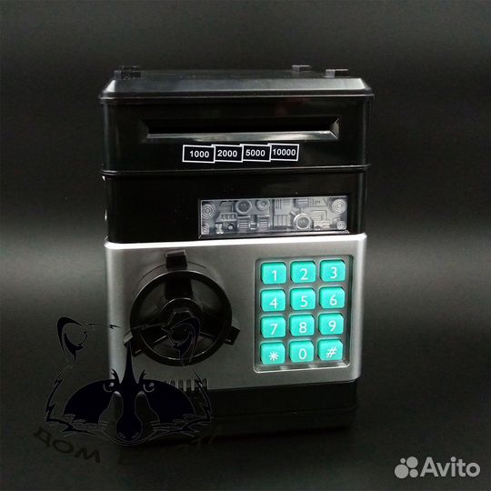 Сейф копилка детская с кодовым замком