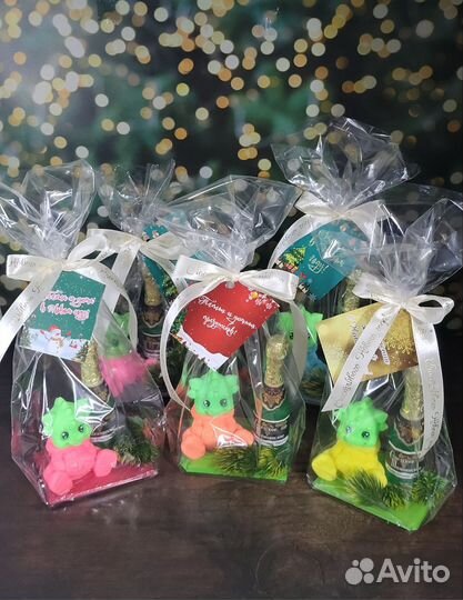 Сувениры из мыла, дракончик с бутылочкой