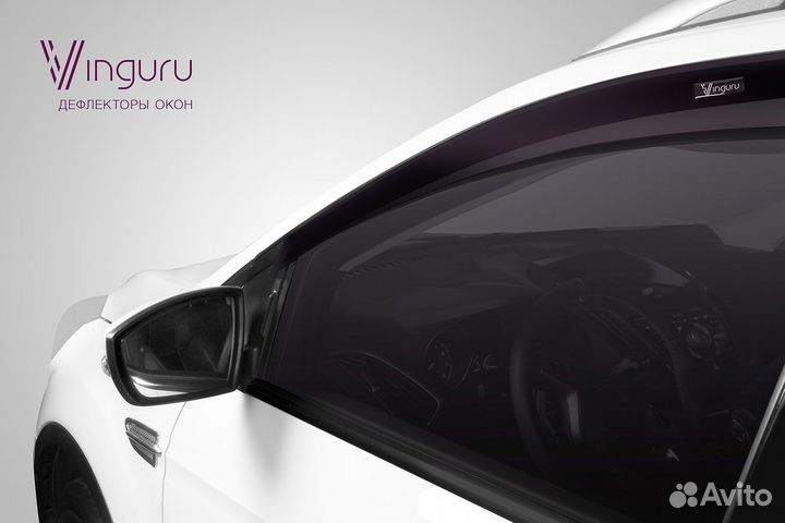 Дефлектор окон комплект на 4 двери\Hyundai Solaris sedan 11 (литьевой поликарбонат)