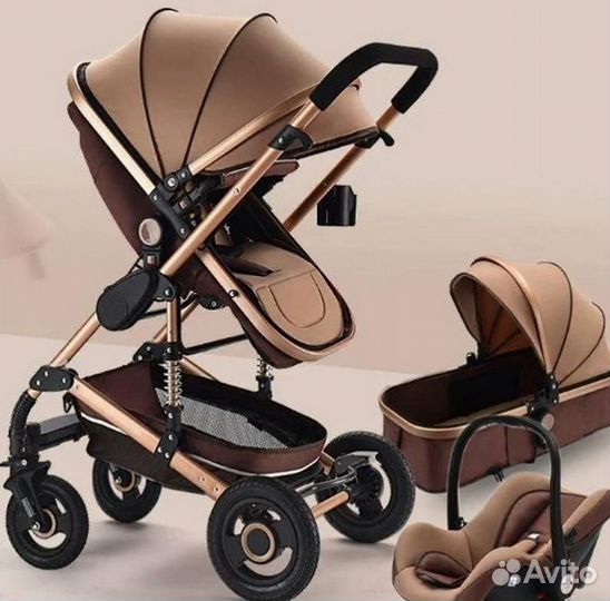 Коляска трансформер 3 в 1 с автолюлькой